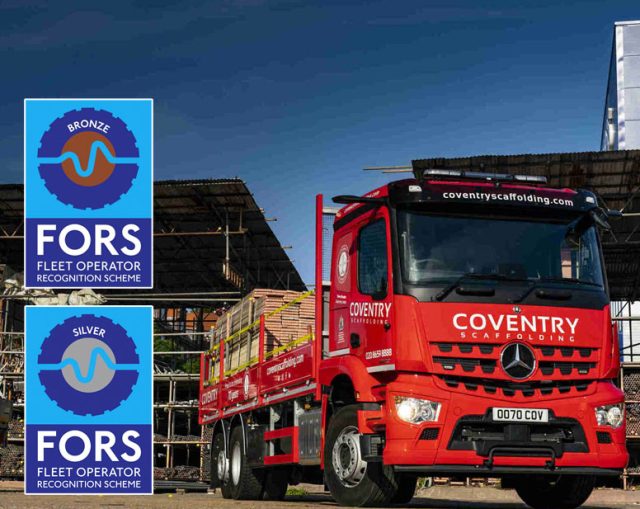 Coventry Scaffolding (London)secures FORS Bronze & Silver Accreditation with JCS Transport 